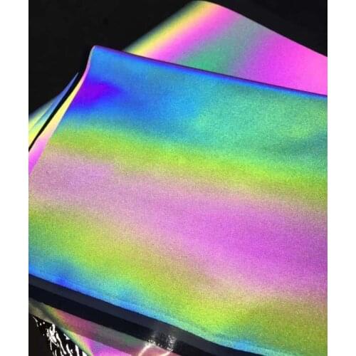 Reflective colorful fabric 100% polyester(R>80 cd/lx.m2) reflective fabric for sew