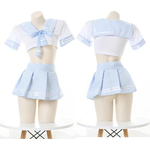 Anime Student School Girls Uniform Cosplay Costume Women Sailor Suit Sexy Kawaii Lingerie Set Underwear Mini Skirt Drop Ship