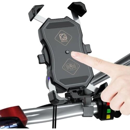 Waterproof 12V Motorcycle QC3.0 USB 15W Qi Wireless Charger Mount Holder Stand for iphone 3.5-6.5 inch Cellphone GPS