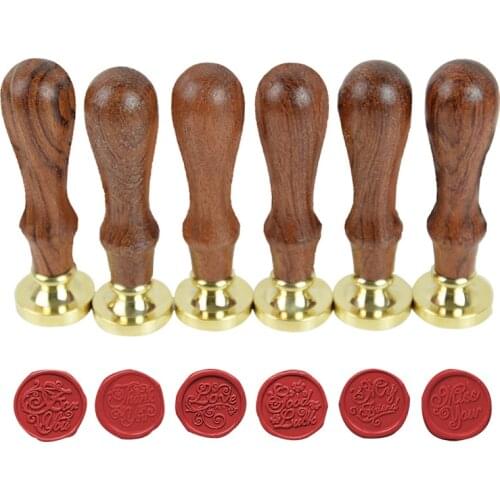 Retro Wax Seal Stamps Thank You For You Love Pattern Wooden Sealing Stamp Scrapbooking DIY Crafts Wedding Birthday Party Supplie