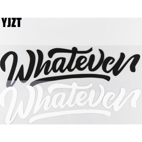YJZT 30.4CM*9.3CM Whateven JDM Vinyl Car Sticker Interesting Decal Black/Silver 4A-0162