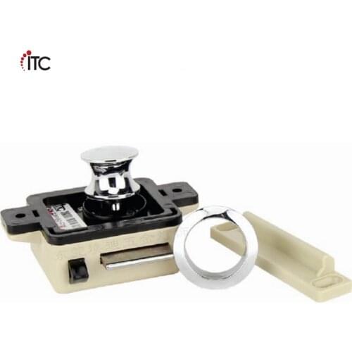 Latch Assembly With Round Knob & Round Collar Cabinet Hardware Marine Boat RV ITC Marine