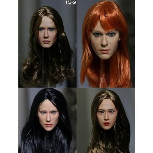 1/6 scale female head shape for 12" action figure doll accessories doll head carved not include body,clothes and other