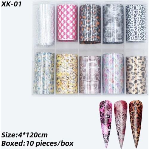 10-Rolls Flower StarSky Holographic Nail decals Foil Set Lavender Stickers for Art Transfer Manicure Tips butterfly Decoration