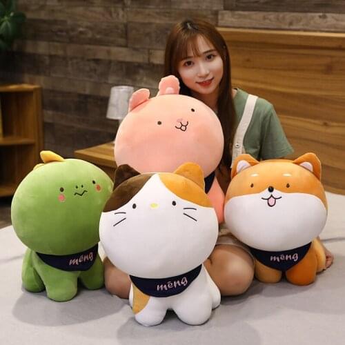 25/35/45CM Cute stuffed cats dog frog rabbit plush toys cute animals doll toys for children baby kids birthday gift home decor