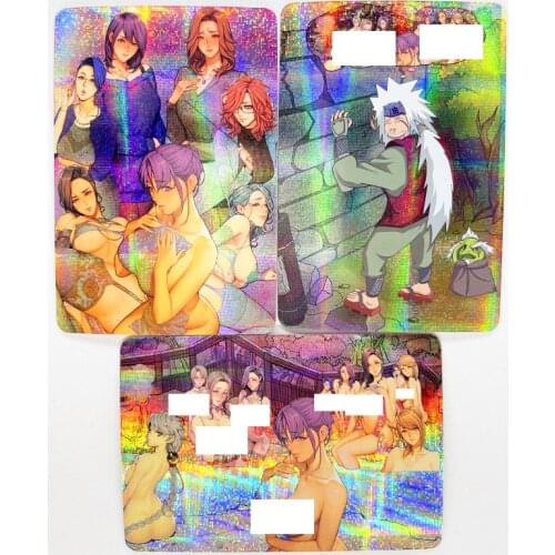 3pcs/set NON Sexy Young Woman Toys Hobbies Hobby Collectibles Game Collection Anime Cards