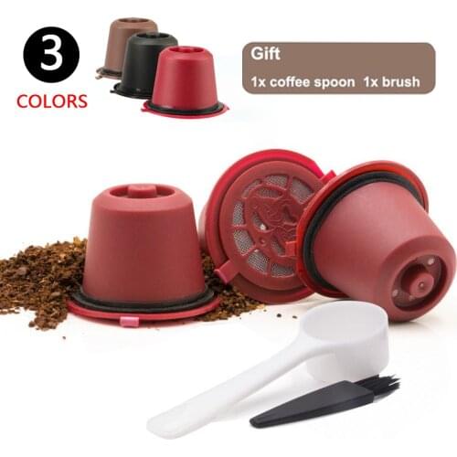 3pcs/Pack Nespresso Capsule Reusable Coffee Filter Refillable Cafe Pods Plastic Original Line Nestle Machine Coffeeware Tools