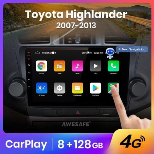 AWESAFE PX9 For Toyota Highlander XU40 2007 - 2013 Car Radio Multimedia Video Player Navigation GPS No 2 din 2din DVD Android 10