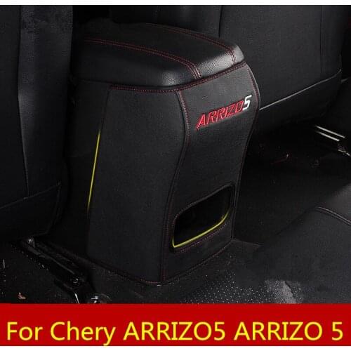 Car Rear armrest box anti kick mat decorative leather special rear anti kick mat car Accessories For Chery ARRIZO5 ARRIZO 5