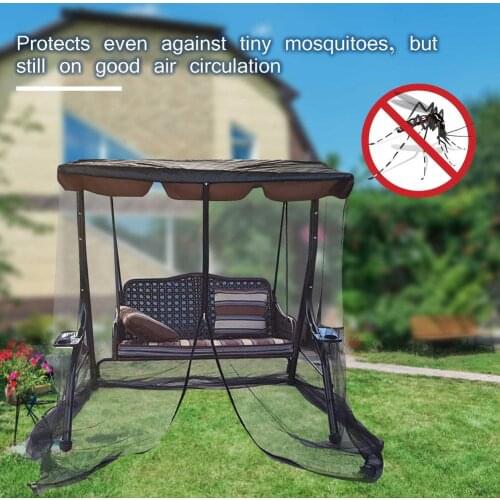 Patio Swing Chair Cover Zippered Mosquito Netting Screen Table Umbrella Canopy Garden Deck Furniture For Outdoor Bar