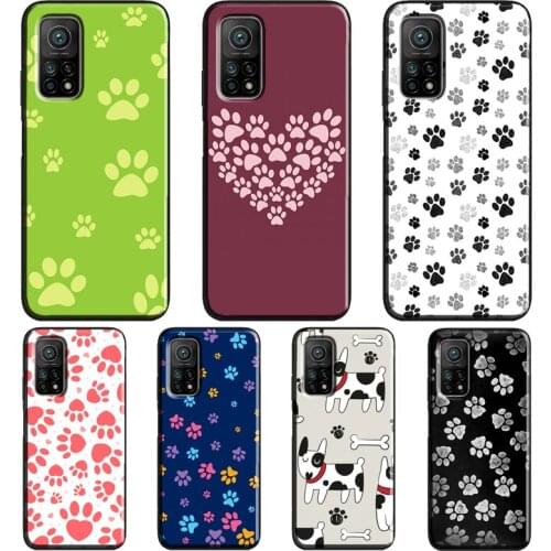 Cartoon Dog Foot Paw Case For Xiaomi Mi 11 Ultra 9 10 Lite Mi 10T Pro Note 10 Lite Cover For POCO X3 Pro M3 F3