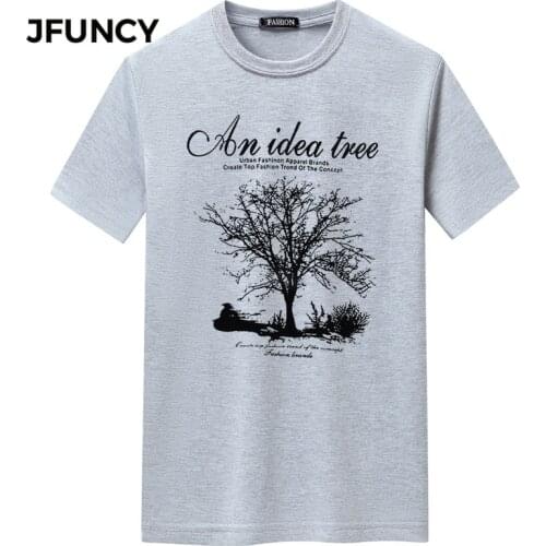 JFUNCY Oversized Men T-shirts Harajuku Graphic T Shirts Summer Cotton Casual Men T-shirt Short Sleeve Man Top Loose Camisetas