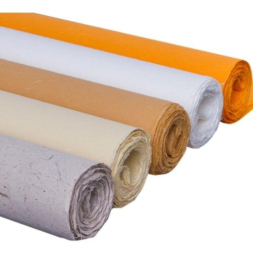 Painting Xuan Paper Chinese Calligraphy Yunlong Fiber Paper Ancient Craft Half Ripe Rice Paper 10sheets Rijstpapier Papel Arroz