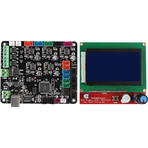 Motherboard Kit Main Control Board MKS BASE V1.6+12864 LCD Compatible With Mega2560 Ramps1.4 for 3D Printer