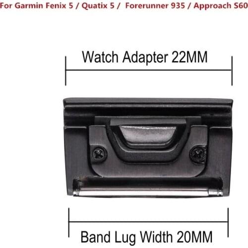 26MM 22MM 20MM Metal Watch Band Quick Release Clasp Adapter Connector for Garmin Fenix 6X/5X/Fenix 3/Fenix 3 HR/Fenix 5/Quatix 5