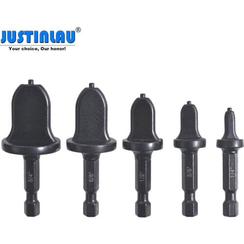 JUSTINLAU 1/4 Inch Hex Handle Tube Expander High Carbon Steel Electric Reamer Copper Pipe Expander Electric Drill Rotary Tool