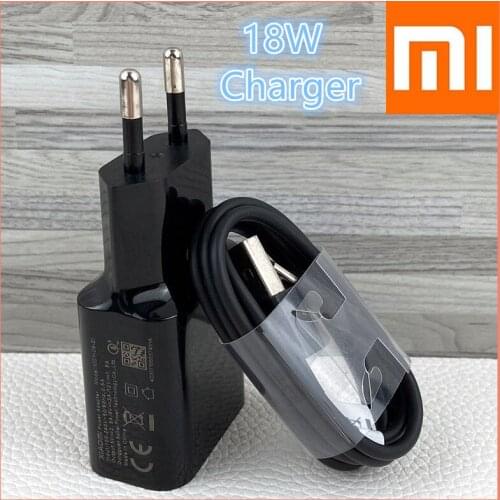 18W EU Original Xiaomi Fast Charger Quick Wall Power Adapter Micro Usb Cable For Redmi 7 7a 6a 4X 5 5a plus Mi a2 a4 lite Note 5