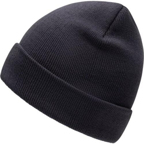 Autumn and Winter Warm Mens and Womens Outdoor Pure Color Knitted Hat Warm Hat Childrens Cap