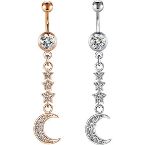 JUNLOWPY Heart Belly Button Ring Angel Wing Belly Piercing Ring Sexy Navel Piercing Bar Heart Belly Bar Navel Piercing Ombligo