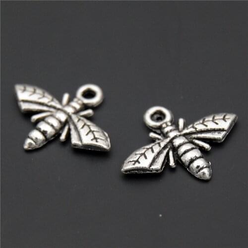 20pcs Silver Color Mosquito Charm Pendant For Bracelet Insect Jewelry Accessories Making Handmade DIY A2329