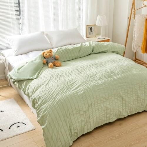 Sinlge-sided Stripe Home Duvet Cover Comfortable All Seasons Quilt Case EU US Size Queen King Comforter Cover 200x230cm