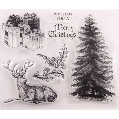 Christmas Tree Silicone Clear Seal Stamp DIY Scrapbooking Embossing Photo Album Decorative Paper Card Craft Art Handmade Gift