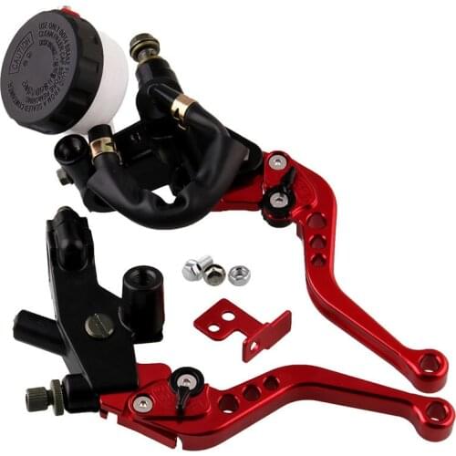 1Pair Adjustable Brake Or Clutch Master Cylinder Levers For Honda For Kawasaki Reservoir Levers Kit Fluid Handbrake 7/8" 22mm