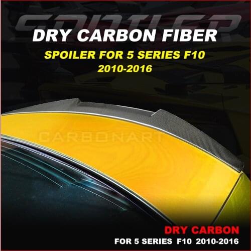 Dry carbon M4 Style Rear spoiler for 5 series F10 Dry Carbon Fiber High-kick Rear Spoiler for BMW F10 5ER & M5 Sedan 2010-2016