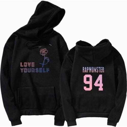 Koren Unisex hoody kpop jung kook hoodies sweatshirt love yourself KPOP hoody sweatshirt XL for casual harajuku kpop hoody