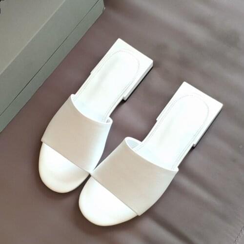 Women Shoes Summer Female Green Slippers Casual New Chaussure Ladies Peep Toe Flats Fashion Femme Low Heels Outdoor Concise