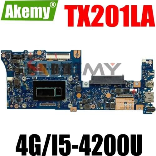 TX201LA MB._4G/I5-4200U/AS 90NB03I0-R00020 mainboard For ASUS TX201 TX201L TX201LA laptop motherboard 100% Tested free shipping