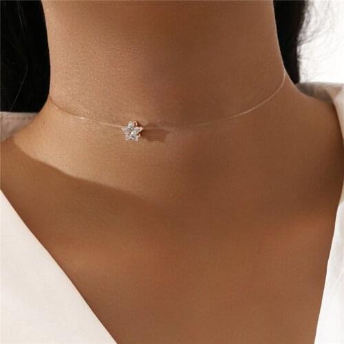 Bohemian Fashion Vintage Star Crystal Pendant Necklace Women Luxury Noble Anniversary Banquet Jewelry Accessories