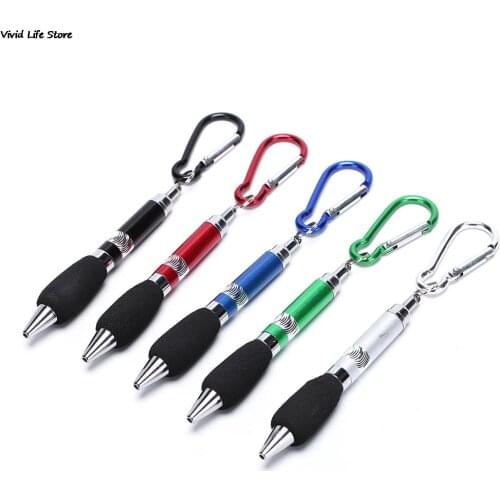 Retractable Badge Reel Golf Scoring Pen Belt Clip with Carabiner Snap Hook