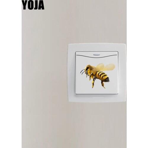 YOJA Cartoon Animal Bee Wall Switch Sticker PVC Home Decoration 12SS0003