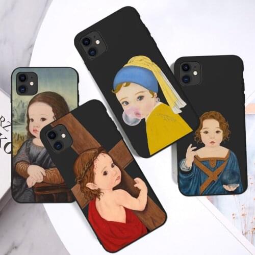 Funny cute babay Famous painting Adorable Phone Case for iphone X XR MAX 8 plus 6 6s plus 7 plus 12 11 Pro Max SE 2020 soft case