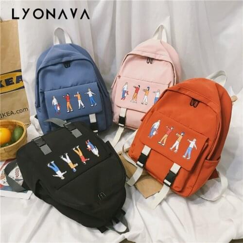 Women Cute Backpack Preppy Style 2020 Summer New Female Casual Students School Shoulder Bags Girls Cartoon Sweet Backpacks