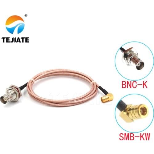 1PCS TEJIATE Adapter Cable SMB To BNC Type SMBKW Convert BNCK 8-90CM 1M 1.5M 2M Length Connector RG316 Wire