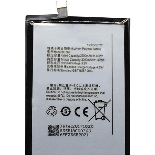 100% Original Tested 3000mAh BL246 Battery for Lenovo Vibe Shot Vibe Z90 Z90-3 Z90-7 z90a40 MAX phone BL246 Battery Replacement