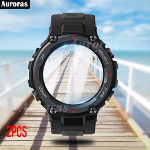 2 Pcs For Amazfit t-Rex Pro Screen Protector Film Tempered Glass Smart Watch For Amazfit t-Rex Film Case