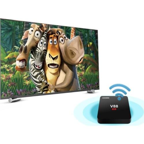 2021 New 1Set V88 for 7.1/8.1 RK3229 Quad Core Smart TV Box 1GB+8GB/2GB+16GB WiFi Multimedia Player Set Top Box