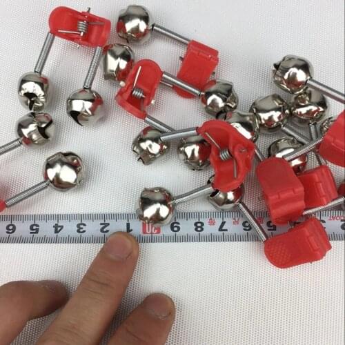 3pc Small bell rod pod bite indicator alarm tools inox accessories feeder carp fish Bell/Alarm box bait boat auger fishing Red