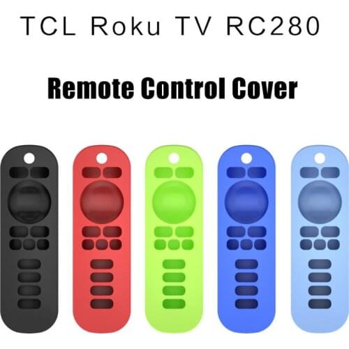 5 Colors Dustproof Soft Silicone Case Remote Control Protective Cover Skin for TCL-Roku TV RC280 Remote Controller