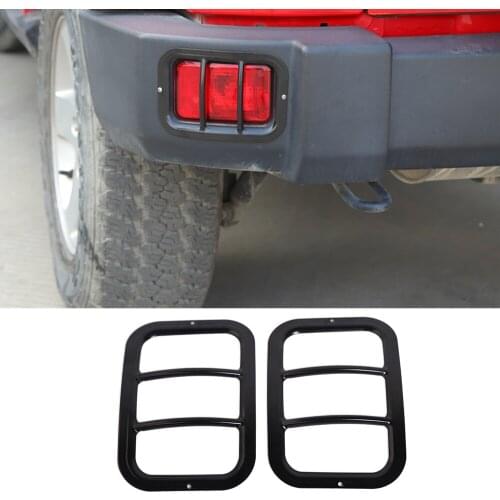 Car Rear Fog Lamp Guard For Jeep Wrangler JK JKU 2007 2008 2009 2010 2011 2012 2013 2014 2015 2016 2017 External Accessory Black