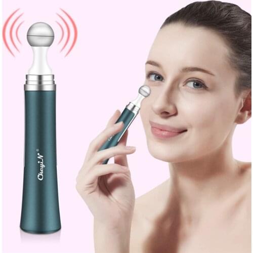 CkeyiN Mini Electric Eye Massager Dark Circle Remover Vibrating Eye Massage Bar Face Skin Tightening Fine Line Removal Stick