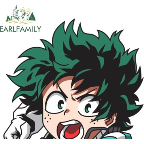 EARLFAMILY 13cm x 11.1cm For My Hero Academia Car Accessories Stickers Personality Decal Funny Creative Scratch-proof Decor
