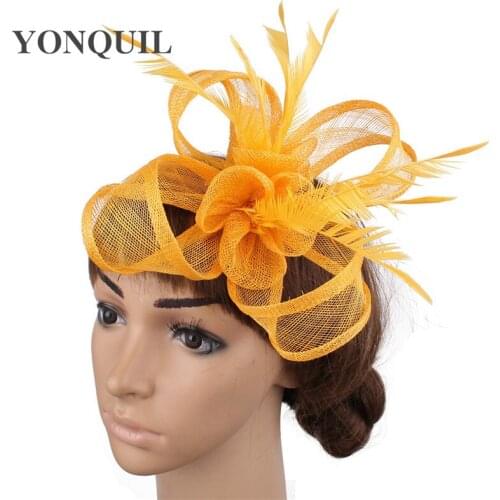 Elegant Linen Ladies Hats Fascinators Black White For Wedding Headdress Female Wedding Loop Pillbox Hats With Hair Combs MYQ016