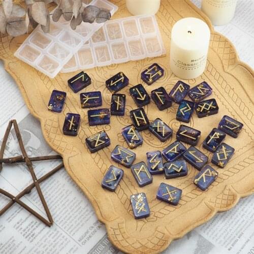 DIY Resin Mold Mirror Energy Symbol Rune Symbol Mirror Silicone Crystal Epoxy Mold