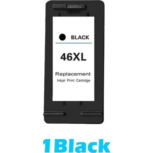 1pc Black Compatible Ink Cartridges For HP 46 DeskJet 2020hc 2025hc 2520hc 2029 2529 4729 printer For HP46 cartridge free ship