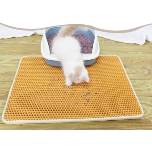 EVA Cat Litter Mat Waterproof Double Cats Sand Mats Kitten Bed Pads Trapping Litter Box Cleaning Non Slip Pet Mats Accessories
