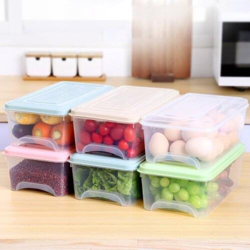 Kitchen Storage Containers Refrigerator Fresh Box Large Capacity Food Storage Vegetables Sealed Storage Plastic Box